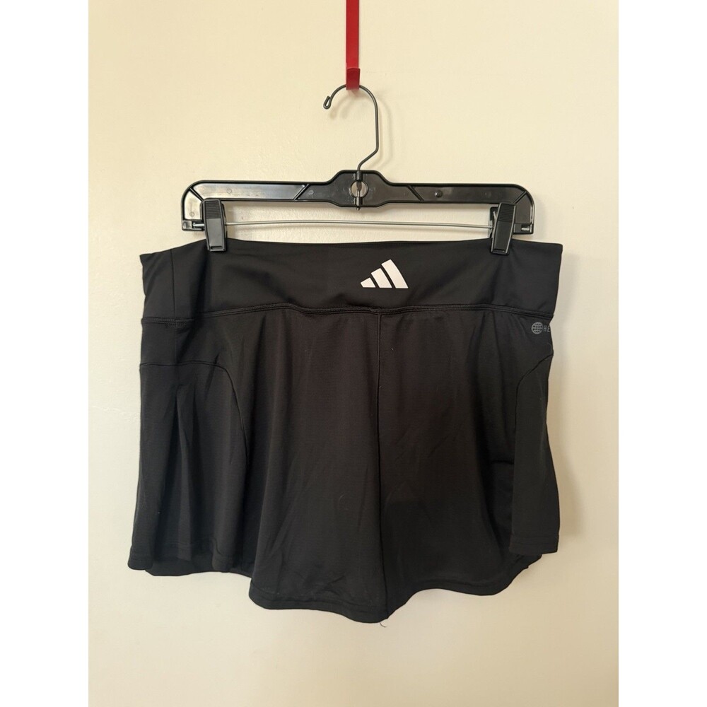 Adidas Match Skirt Womens Large Black HEAT.RDY Tennis Skort Slim Fit Athletic